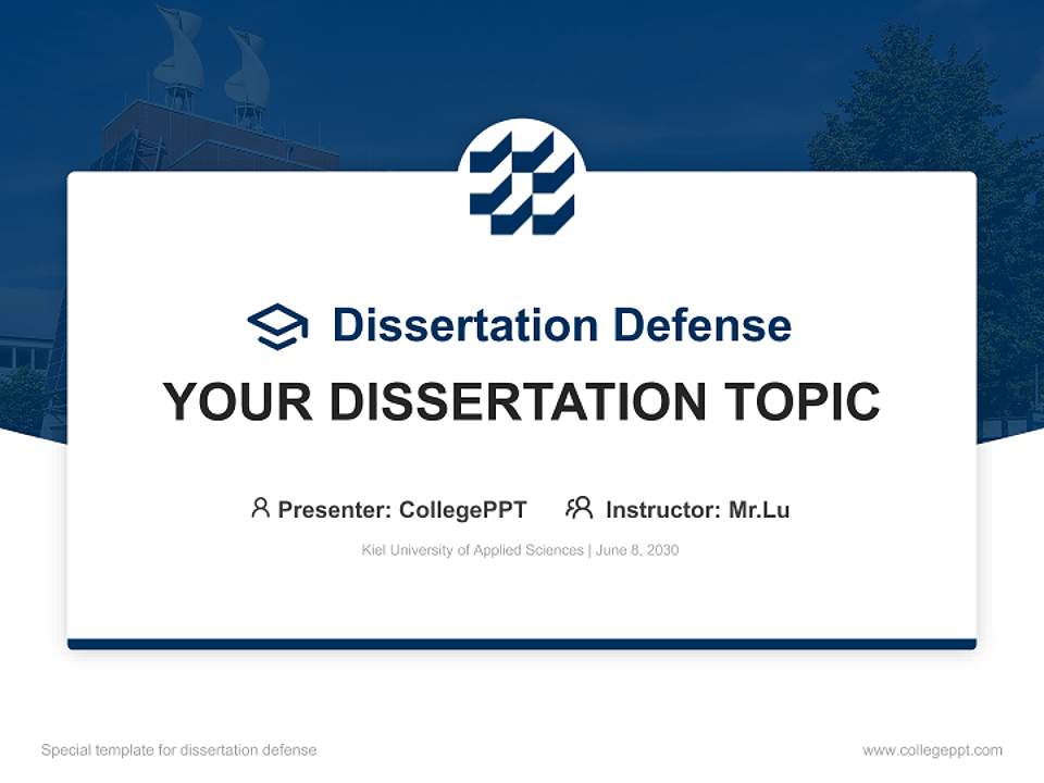 Kiel University of Applied Sciences Graduation Thesis Defense PPT Template4:3 ratio PPT effect preview image7