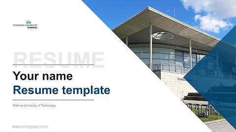 Ilmenau University of Technology Resume PPT Template