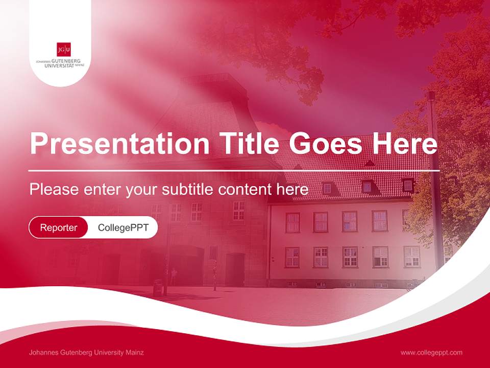 Johannes Gutenberg University Mainz Lecture Sharing and Networking Event PPT Template4:3 ratio PPT effect preview image4