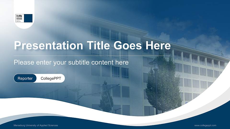 Merseburg University of Applied Sciences Lecture Sharing and Networking Event PPT Template16:9 ratio PPT effect preview image