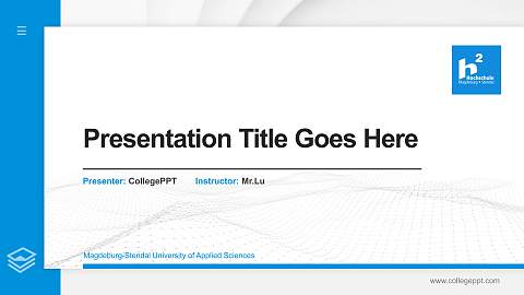 Magdeburg-Stendal University of Applied Sciences Thesis Proposal/Graduation Defense PPT Template