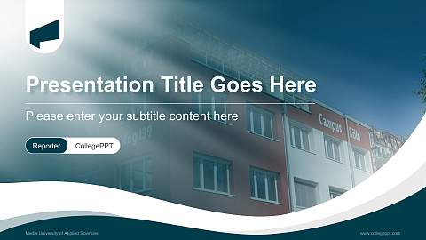 Media University of Applied Sciences Lecture Sharing and Networking Event PPT Template