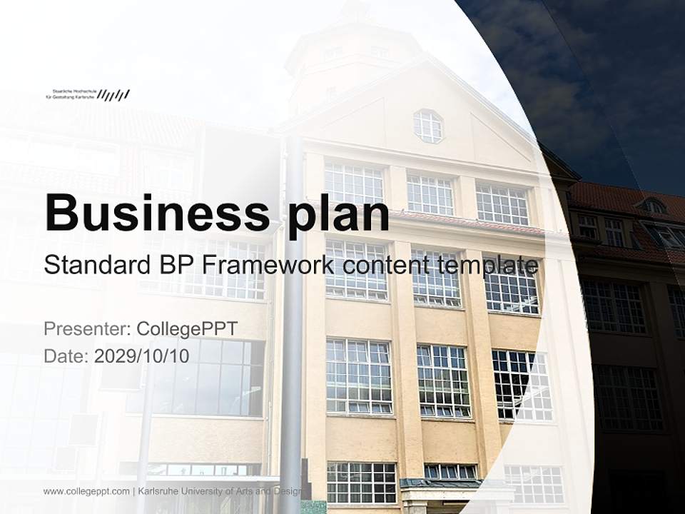 Karlsruhe University of Arts and Design Competition/Entrepreneurship Contest PPT Template4:3 ratio PPT effect preview image9