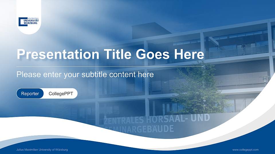 Julius Maximilian University of Würzburg Lecture Sharing and Networking Event PPT Template16:9 ratio PPT effect preview image