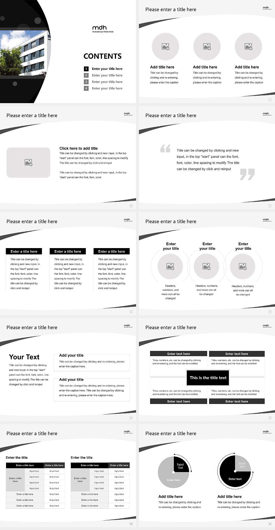 Mediadesign University of Applied Sciences Course/Courseware Creation PPT Template4:3 ratio PPT effect preview image2
