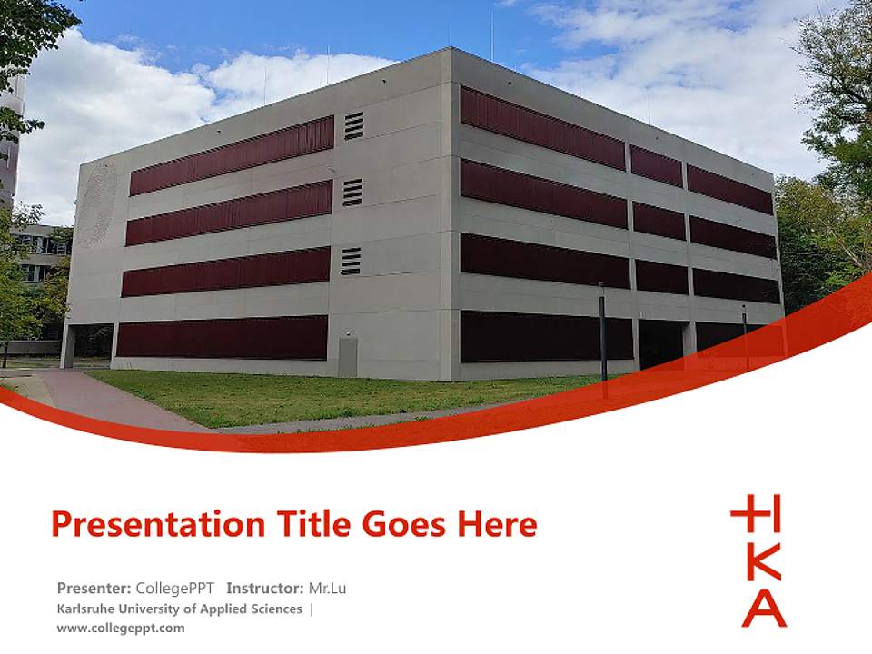 Karlsruhe University of Applied Sciences Course/Courseware Creation PPT Template4:3 ratio PPT effect preview image5