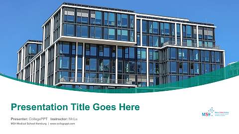 MSH Medical School Hamburg Course/Courseware Creation PPT Template