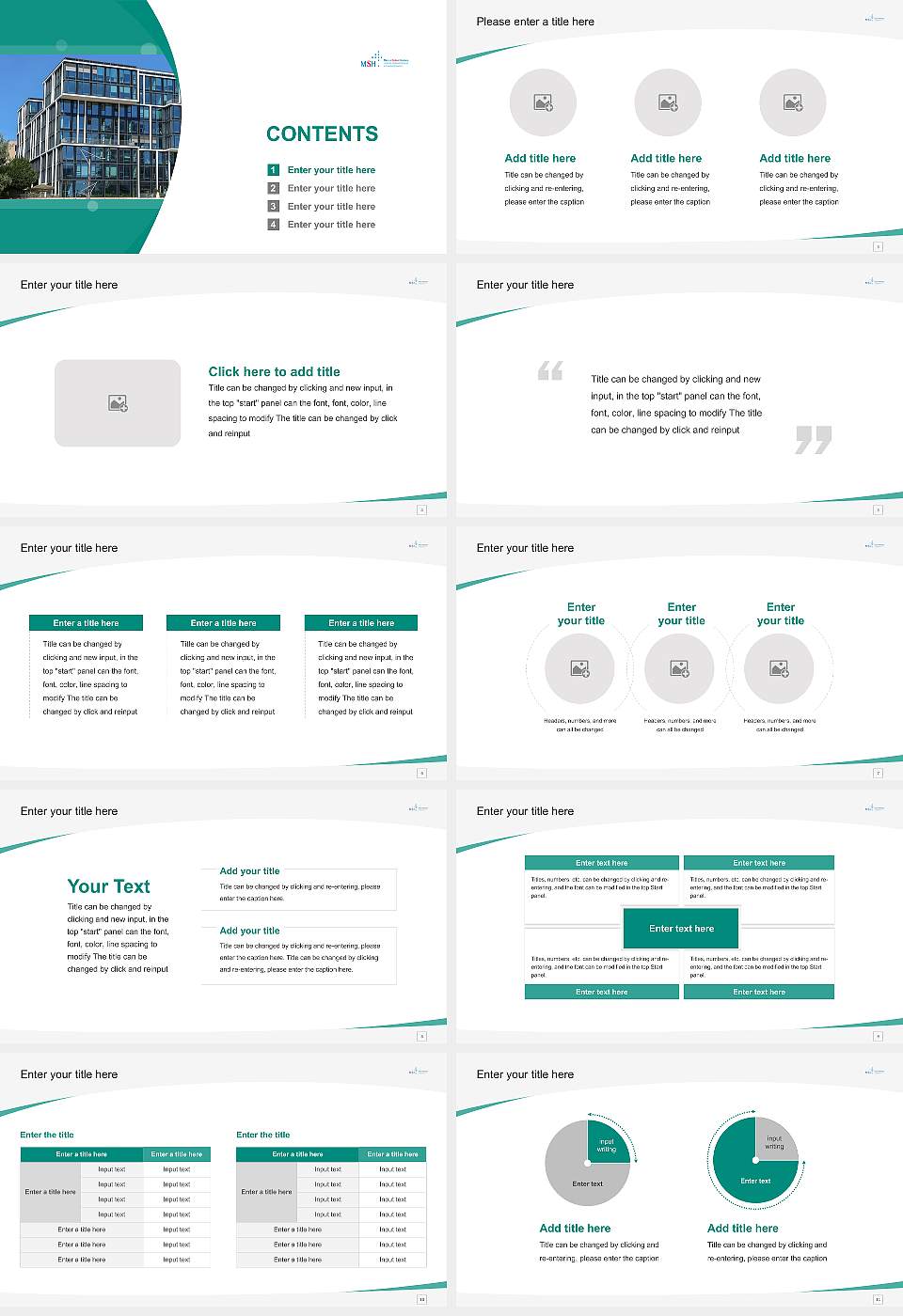 MSH Medical School Hamburg Course/Courseware Creation PPT Template16:9 ratio PPT effect preview image2