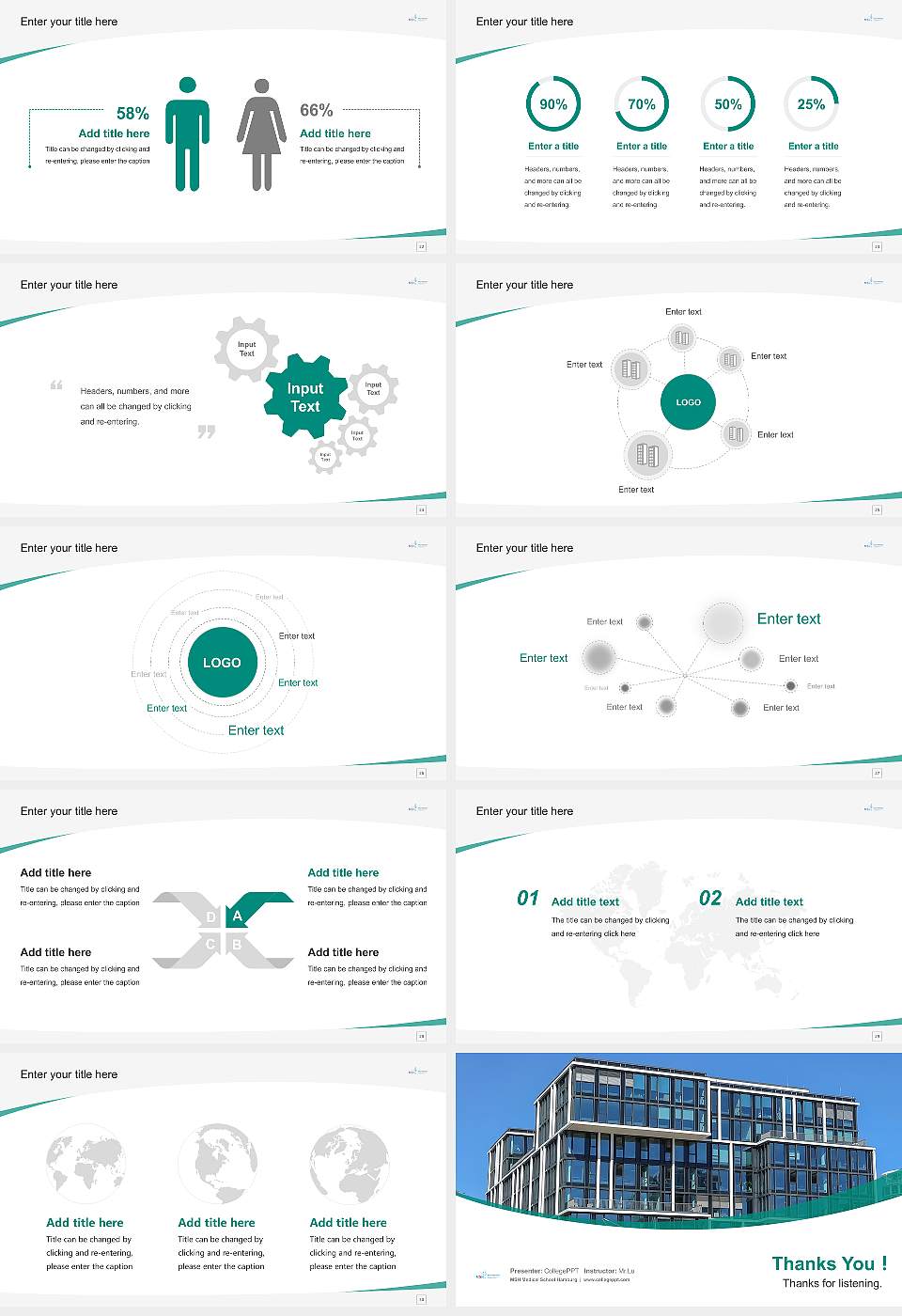MSH Medical School Hamburg Course/Courseware Creation PPT Template16:9 ratio PPT effect preview image4