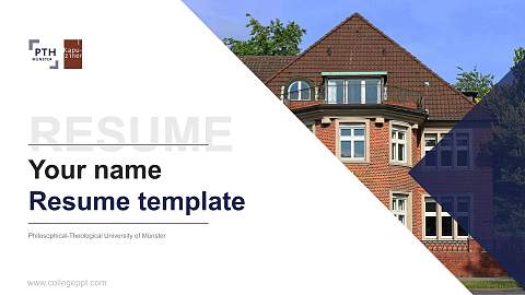 Philosophical-Theological University of Münster Resume PPT Template