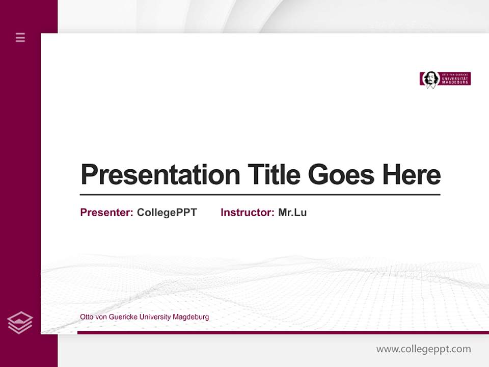 Otto von Guericke University Magdeburg Thesis Proposal/Graduation Defense PPT Template4:3 ratio PPT effect preview image5
