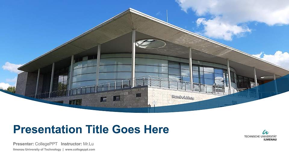 Ilmenau University of Technology Course/Courseware Creation PPT Template16:9 ratio PPT effect preview image