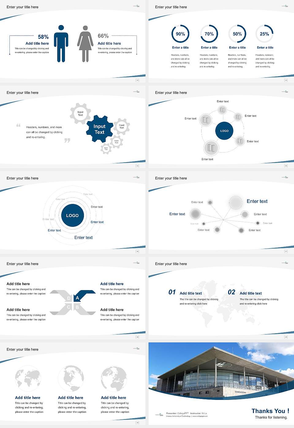 Ilmenau University of Technology Course/Courseware Creation PPT Template16:9 ratio PPT effect preview image4