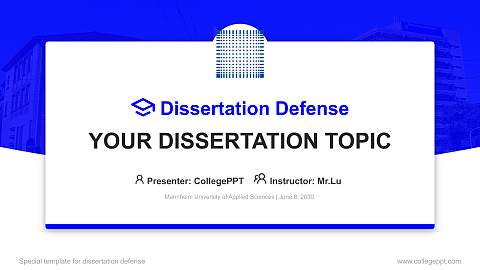Mannheim University of Applied Sciences Graduation Thesis Defense PPT Template
