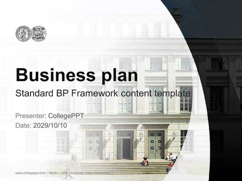 Martin Luther University Halle-Wittenberg Competition/Entrepreneurship Contest PPT Template4:3 ratio PPT effect preview image9