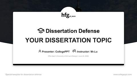 Offenbach University of Art and Design Graduation Thesis Defense PPT Template
