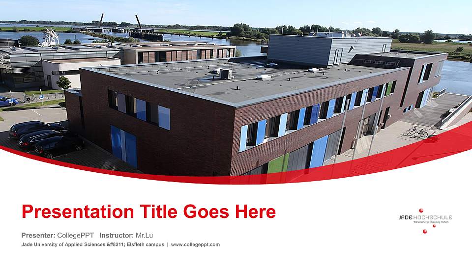 Jade University of Applied Sciences – Elsfleth campus Course/Courseware Creation PPT Template16:9 ratio PPT effect preview image