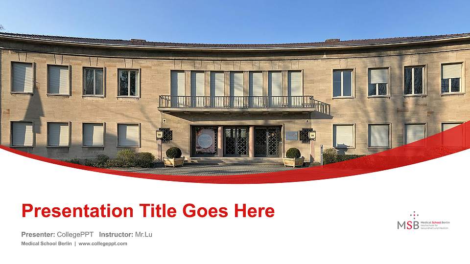 Medical School Berlin Course/Courseware Creation PPT Template16:9 ratio PPT effect preview image