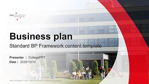 Jade University of Applied Sciences Competition/Entrepreneurship Contest PPT Template