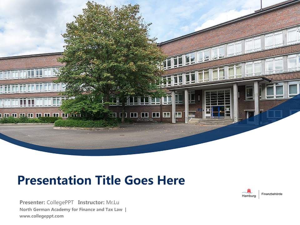 North German Academy for Finance and Tax Law Course/Courseware Creation PPT Template4:3 ratio PPT effect preview image5