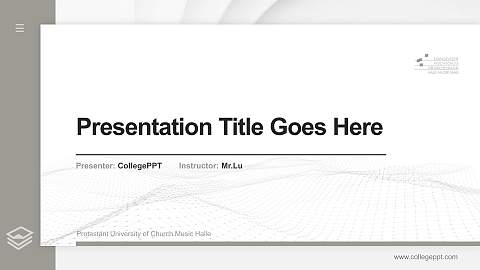 Protestant University of Church Music Halle Thesis Proposal/Graduation Defense PPT Template