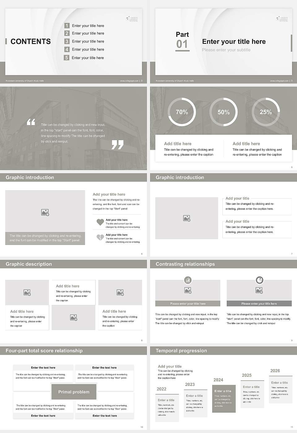 Protestant University of Church Music Halle Thesis Proposal/Graduation Defense PPT Template16:9 ratio PPT effect preview image2