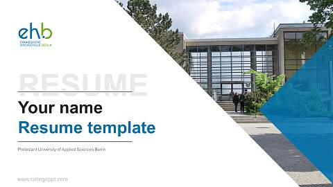Protestant University of Applied Sciences Berlin Resume PPT Template