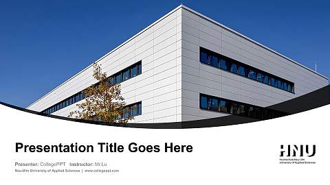 Neu-Ulm University of Applied Sciences Course/Courseware Creation PPT Template