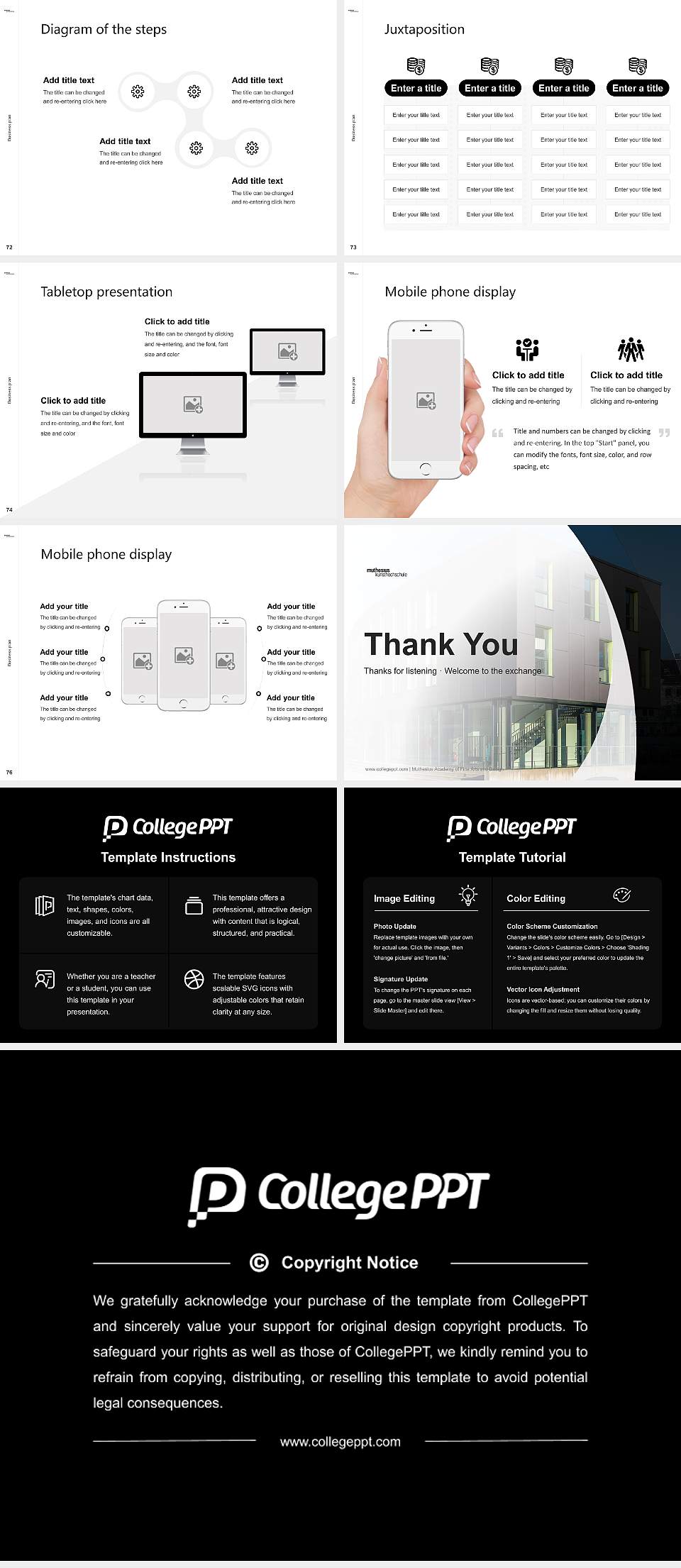 Muthesius Academy of Fine Arts and Design Competition/Entrepreneurship Contest PPT Template4:3 ratio PPT effect preview image9