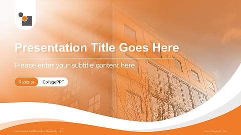 International Psychoanalytic University Berlin Lecture Sharing and Networking Event PPT Template