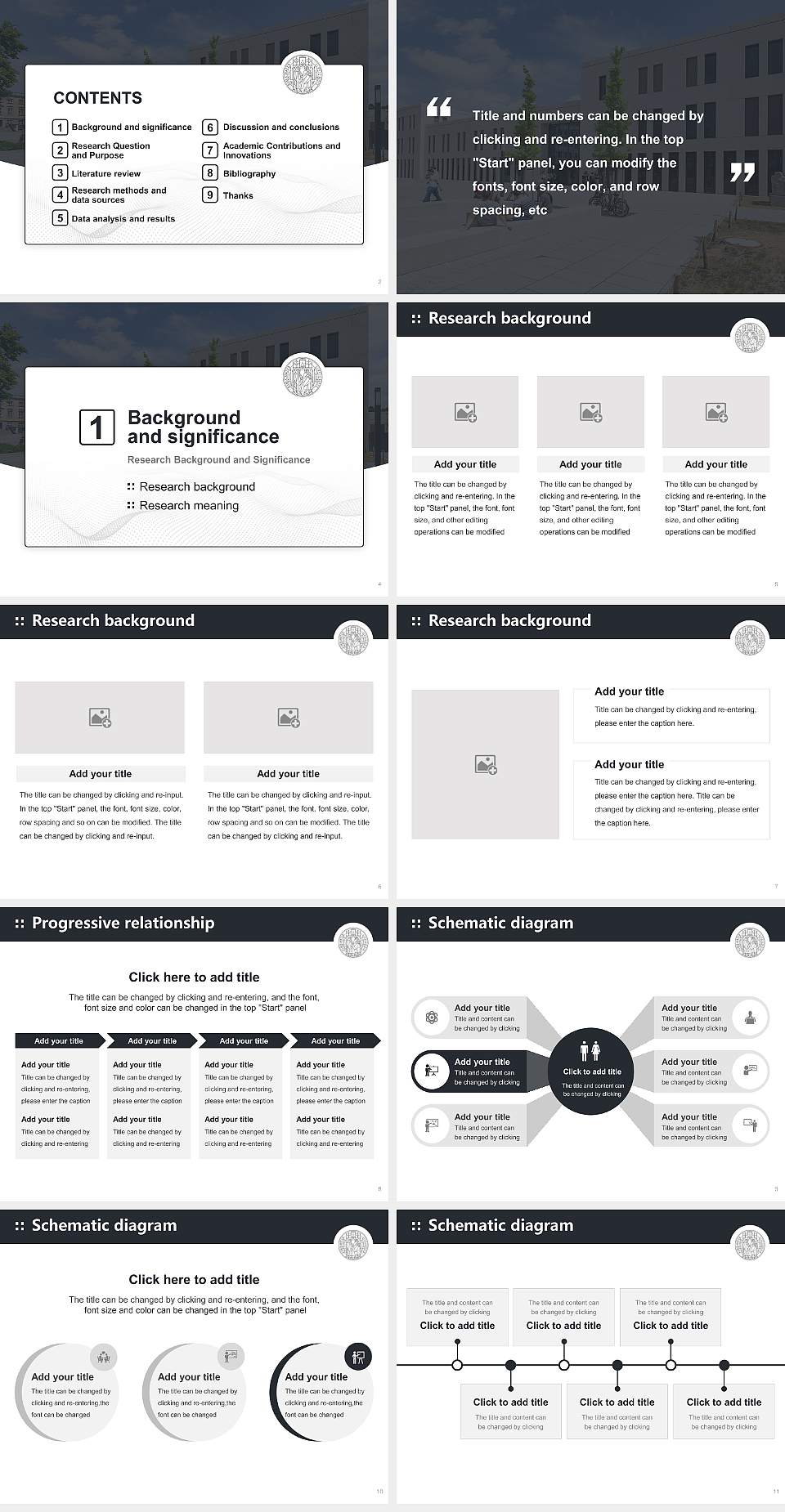 Leipzig University – Jahnallee campus Graduation Thesis Defense PPT Template4:3 ratio PPT effect preview image2