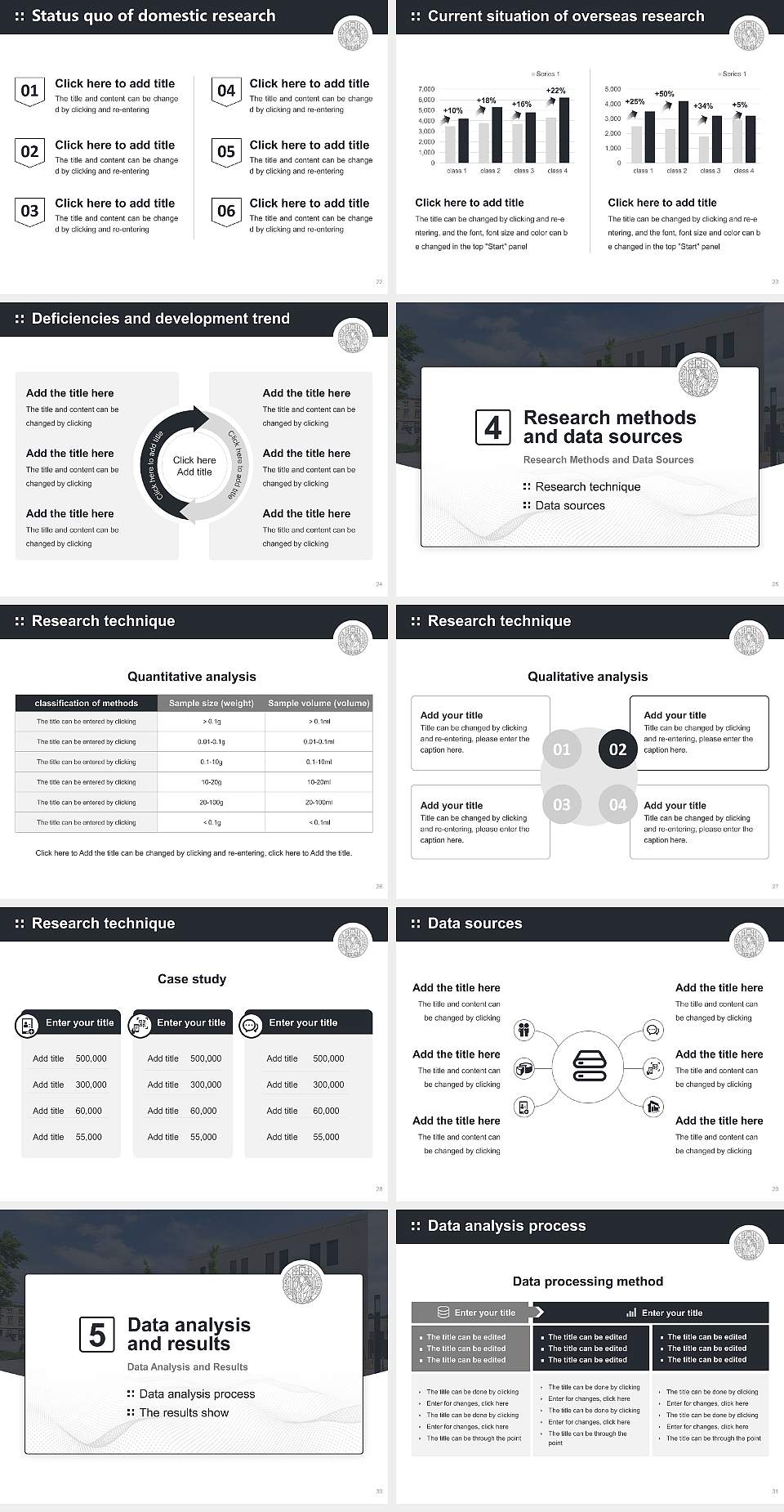 Leipzig University – Jahnallee campus Graduation Thesis Defense PPT Template4:3 ratio PPT effect preview image4