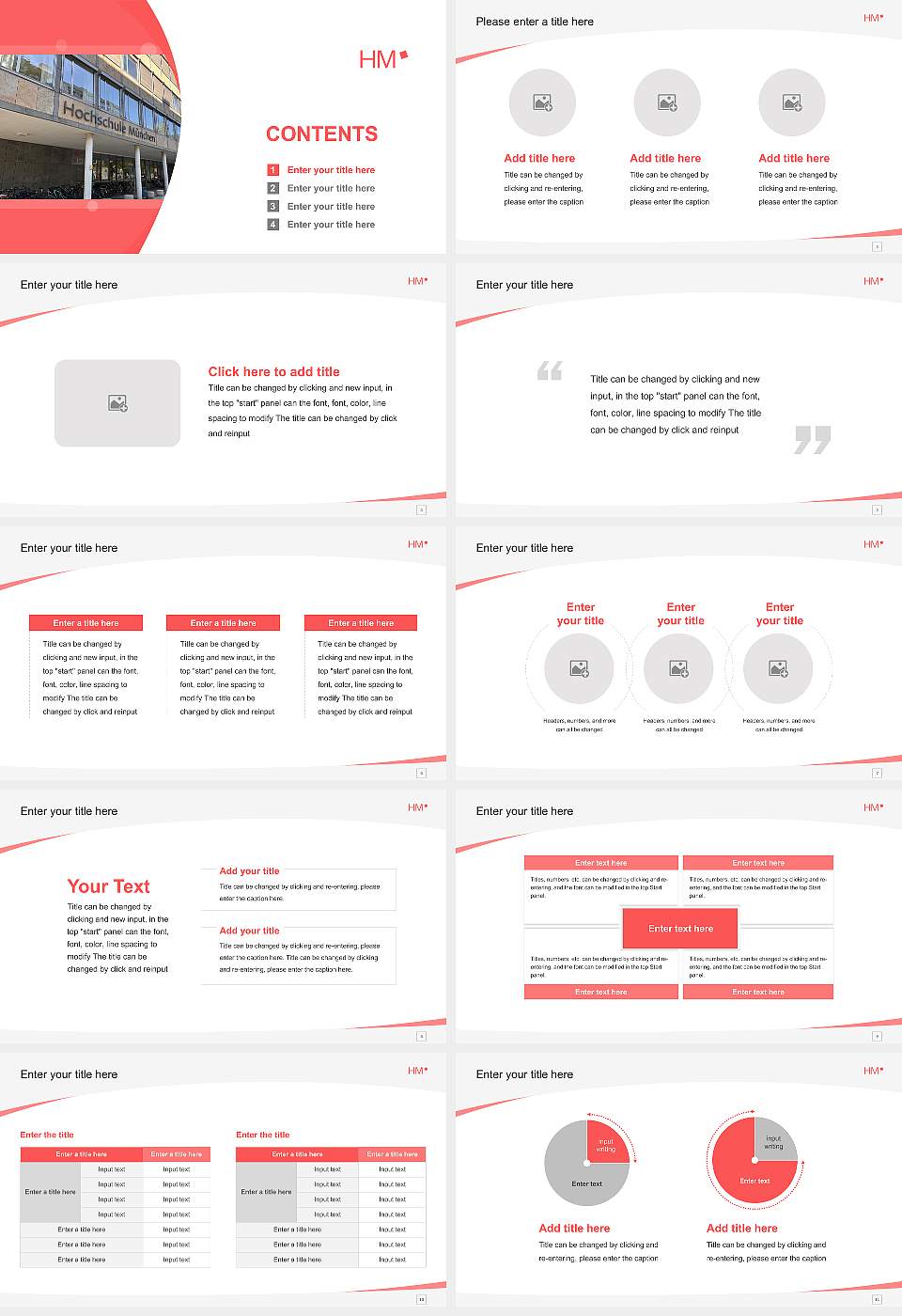Munich University of Applied Sciences – Karlstraße campus Course/Courseware Creation PPT Template16:9 ratio PPT effect preview image2