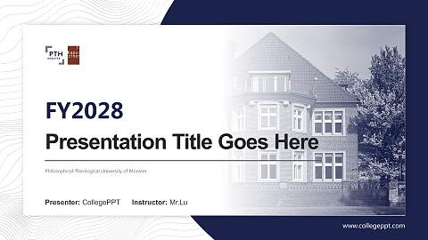 Philosophical-Theological University of Münster Academic Presentation/Research Findings Report PPT Template