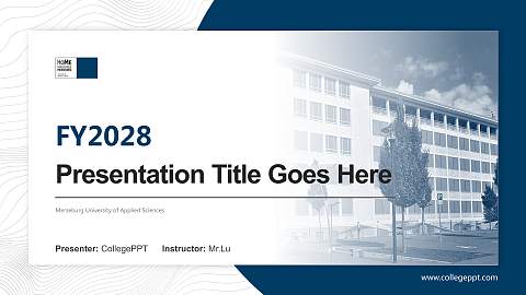 Merseburg University of Applied Sciences Academic Presentation/Research Findings Report PPT Template