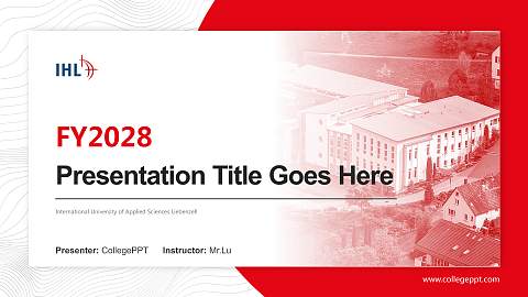 International University of Applied Sciences Liebenzell Academic Presentation/Research Findings Report PPT Template