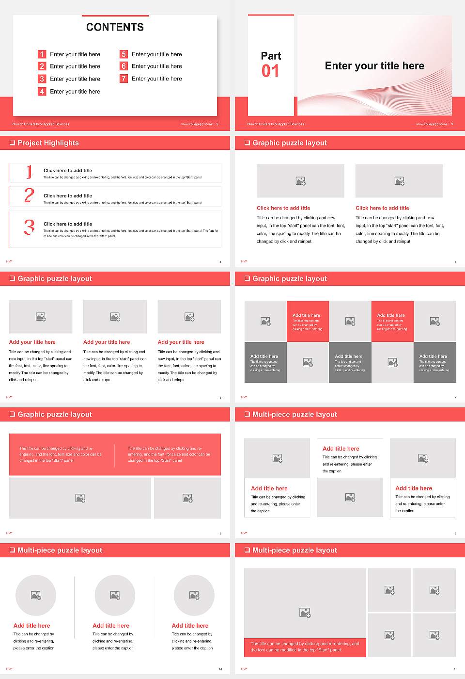 Munich University of Applied Sciences General PPT Template16:9 ratio PPT effect preview image2