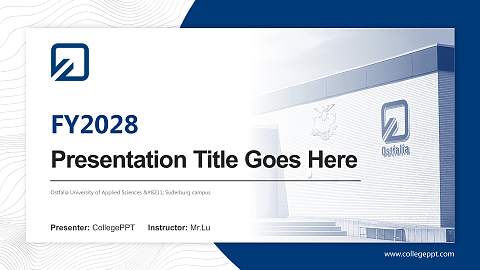 Ostfalia University of Applied Sciences – Suderburg campus Academic Presentation/Research Findings Report PPT Template