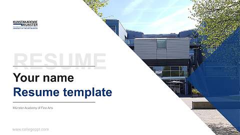 Münster Academy of Fine Arts Resume PPT Template