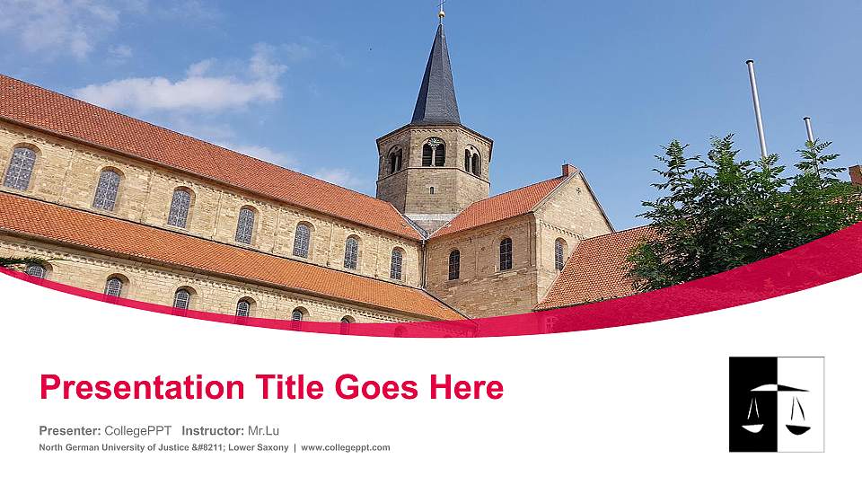 North German University of Justice – Lower Saxony Course/Courseware Creation PPT Template16:9 ratio PPT effect preview image