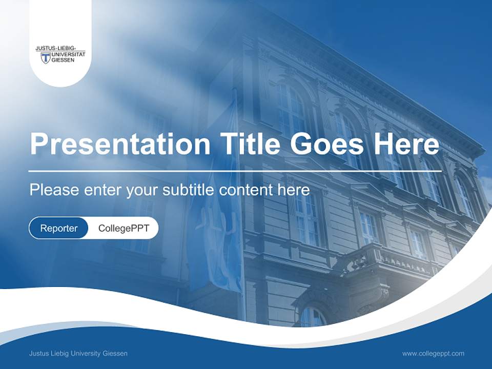 Justus Liebig University Giessen Lecture Sharing and Networking Event PPT Template4:3 ratio PPT effect preview image4