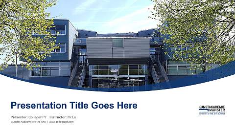 Münster Academy of Fine Arts Course/Courseware Creation PPT Template
