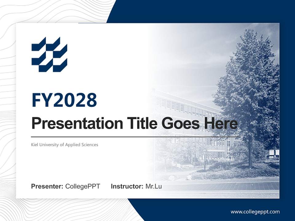 Kiel University of Applied Sciences Academic Presentation/Research Findings Report PPT Template4:3 ratio PPT effect preview image5