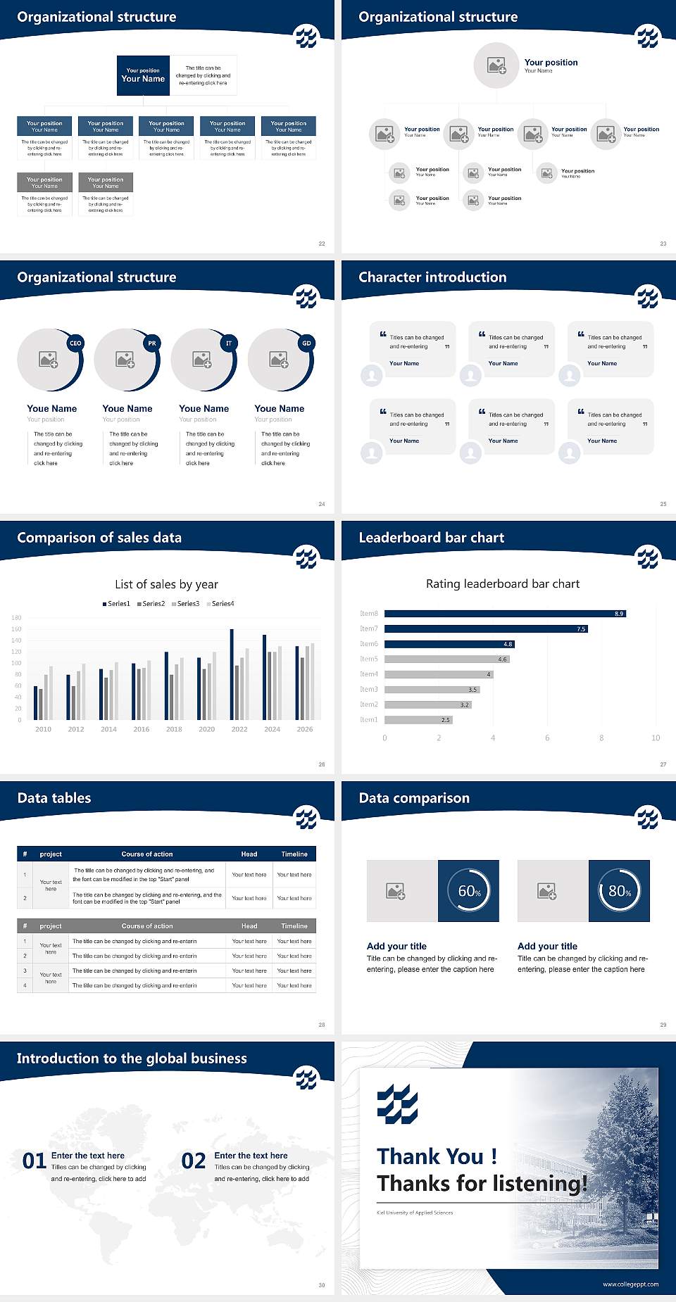 Kiel University of Applied Sciences Academic Presentation/Research Findings Report PPT Template4:3 ratio PPT effect preview image4