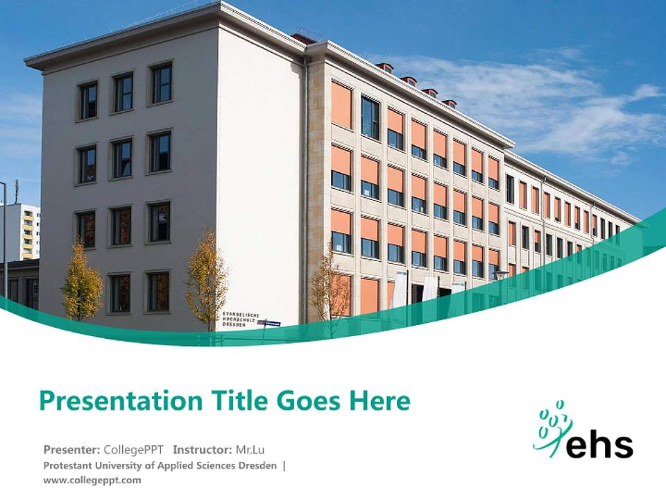 Protestant University of Applied Sciences Dresden Course/Courseware Creation PPT Template4:3 ratio PPT effect preview image5