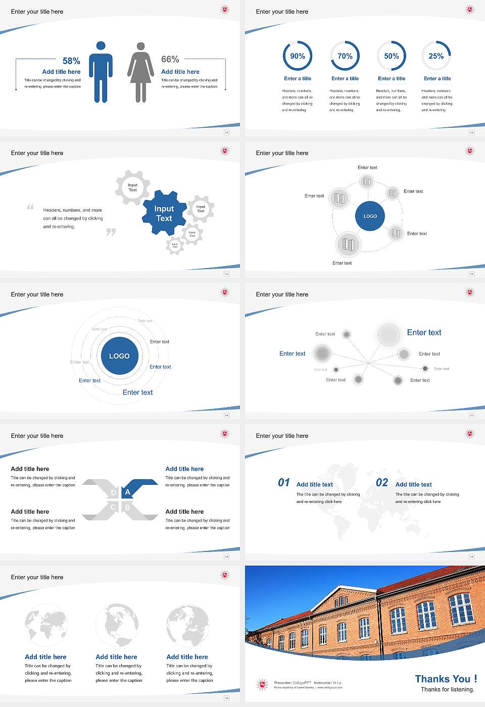 Police Academy of Lower Saxony Course/Courseware Creation PPT Template16:9 ratio PPT effect preview image4