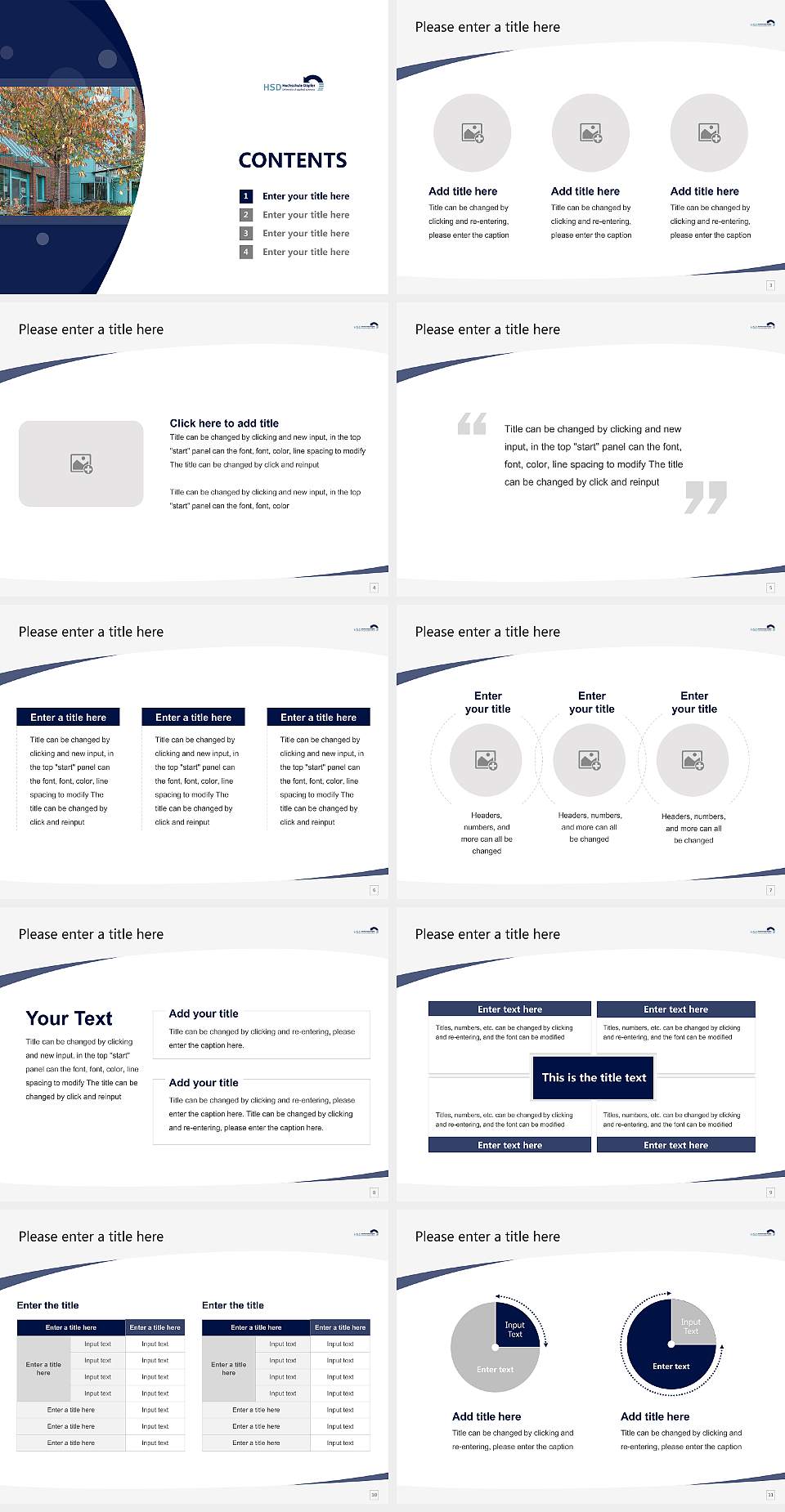 HSD University of Applied Sciences Döpfer – Hamburg campus Course/Courseware Creation PPT Template4:3 ratio PPT effect preview image2
