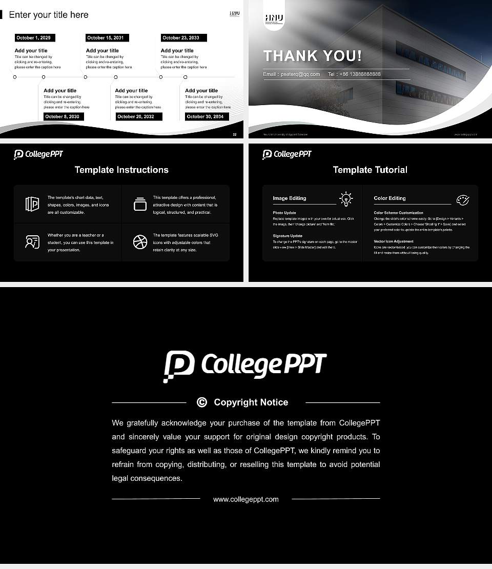 Neu-Ulm University of Applied Sciences Lecture Sharing and Networking Event PPT Template16:9 ratio PPT effect preview image4