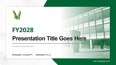 Ludwigsburg University of Education Academic Presentation/Research Findings Report PPT Template