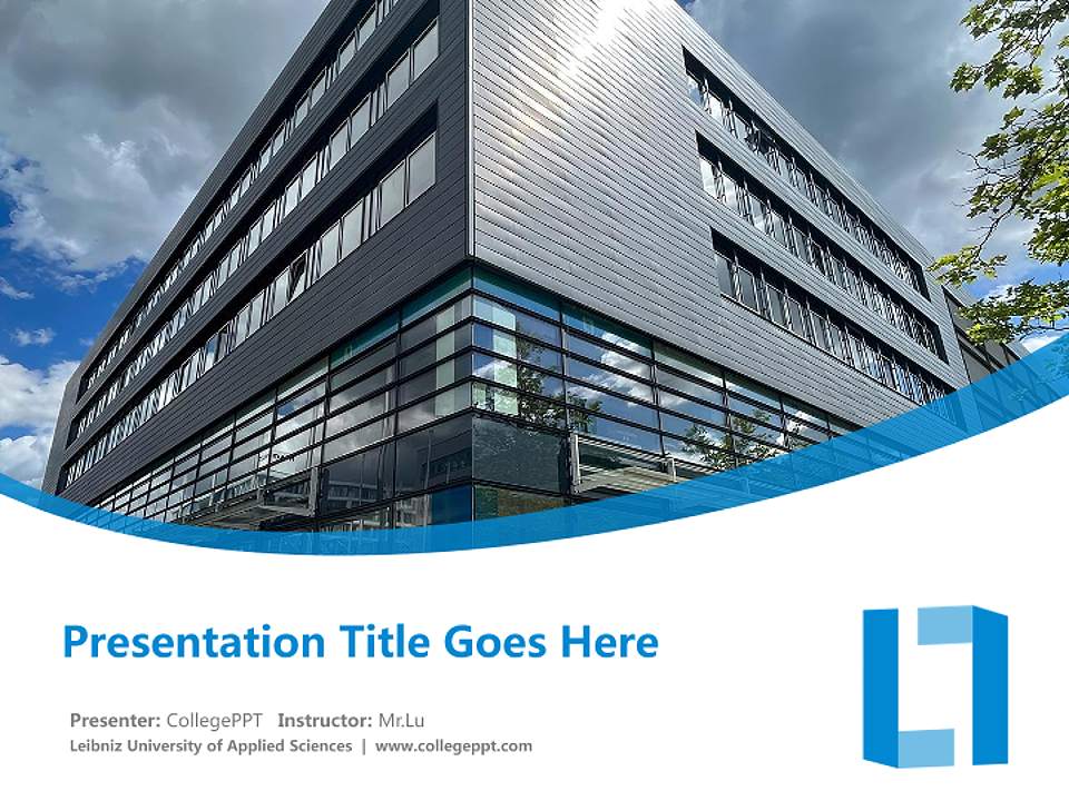 Leibniz University of Applied Sciences Course/Courseware Creation PPT Template4:3 ratio PPT effect preview image5